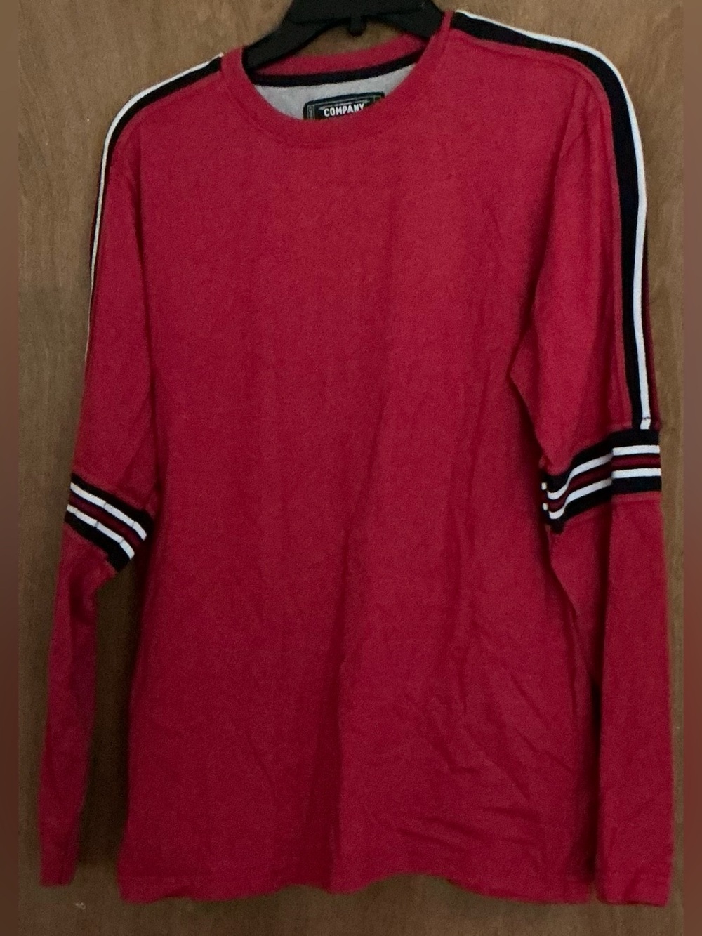 Company Eighty One Long Sleeve Mens Red Stripe Varsity Shirt M  Crewneck VTG